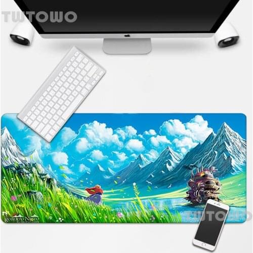 Howls Moving Castle Mouse Pad Mouse Mat Large Mouse Mat MousePad Desktop Mouse Pad Desk Mat Gamer Natural Rubber HD Custom