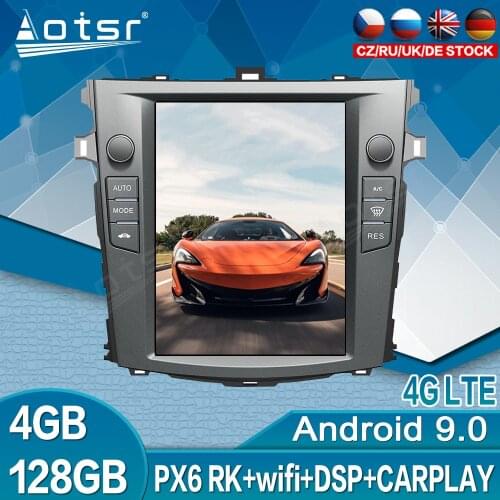 Android Multimedia For Toyota Corolla 2008 2009 - 2013 128GB Car Radio DVD Player Tesla Vertical Screen GPS Navigation Head Unit