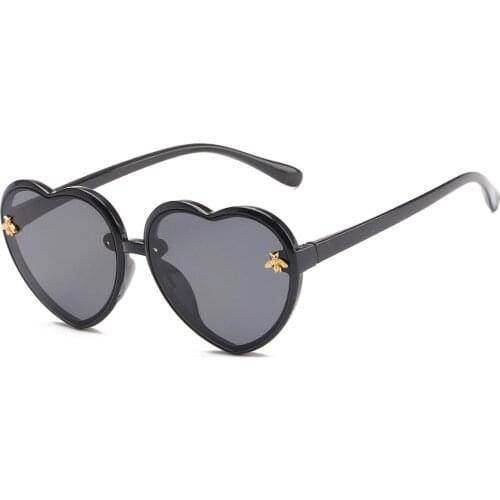 2021 New Korean Retro Love Frame Bee Personality Childrens Sunglasses Fashion Childrens Sunglasses