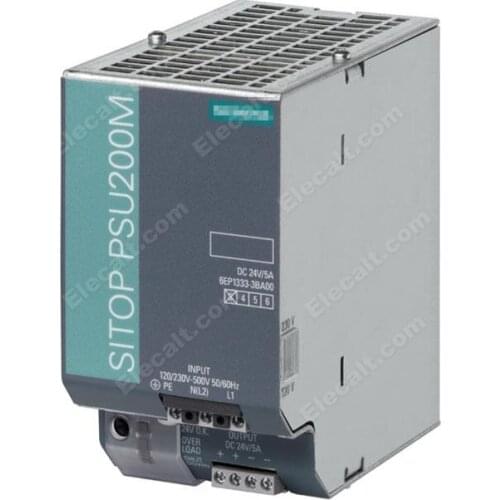 Original In New Box 6EP1333-3BA00 SITOP PSU200M 5 A stabilized Power Supply Input: 120/230-500 V AC Output: 24 V DC/5 A