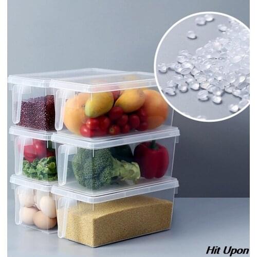 2021 Plastic Kitchen Refrigerator Storage Box Food Container Transparent Keeping Egg Fish Fruit Fresh Fridge Storage Organizer