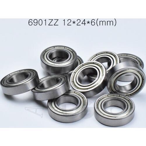 6901ZZ 12*24*6(mm) free shipping bearings Metal sealed bearing Thin wall bearing 6901 6901Z 6901ZZ chrome steel bearing