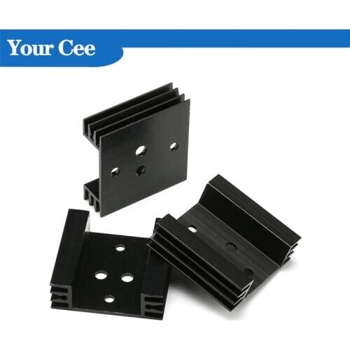10 pcs 45*45*14mm Heatsink Cooling FinRadiator Cooler Aluminum Heat Sink for TO3 TO-3 Transistor 45x45x14mm