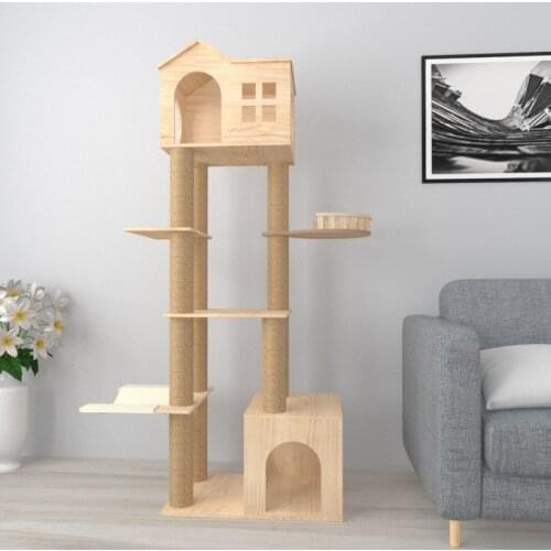 Luxury Cat Climbing Frame Solid Wood Space Capsule Cat Litter Cat Tree Cat Jumping Platform Cat Crawling Toy