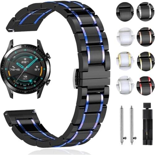 20mm 22mm Ceramic Wrist Strap for HUAWEI Watch GT 2 Pro Band for HUAWEI GT2 42/46mm Watch Bracelet Luxury Watchband Accessories