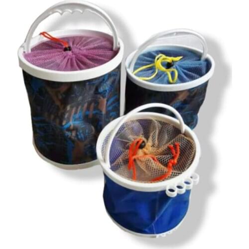 Fishing bucket round fishing barreled fish tank water tank fishing fishing gear vehicle-mounted folding bucket