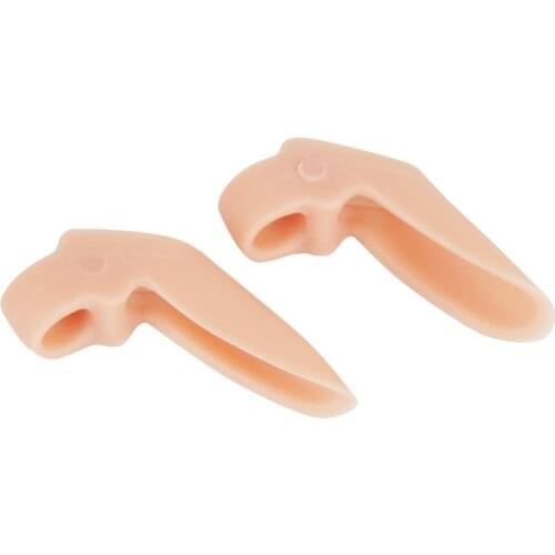 1PAIR Silicone Ge foot finger Two Hole Toe Separator Correct Thumb Valgus Protector Bunion adjuster Orthotics Big Toes Pedicure