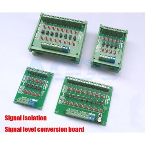 Optocoupler isolator PLC pulse signal level voltage conversion board signal isolation module PNP output 1.8V 3.3V 5V 12V 24V
