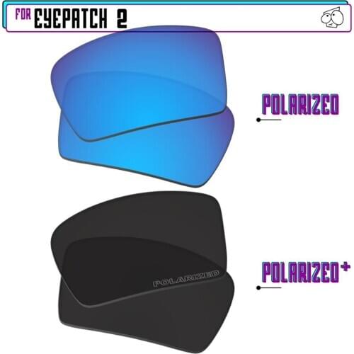 EZReplace Polarized Replacement Lenses for - Oakley Eyepatch 2 Sunglasses - BlackPPlus-BluePPlus