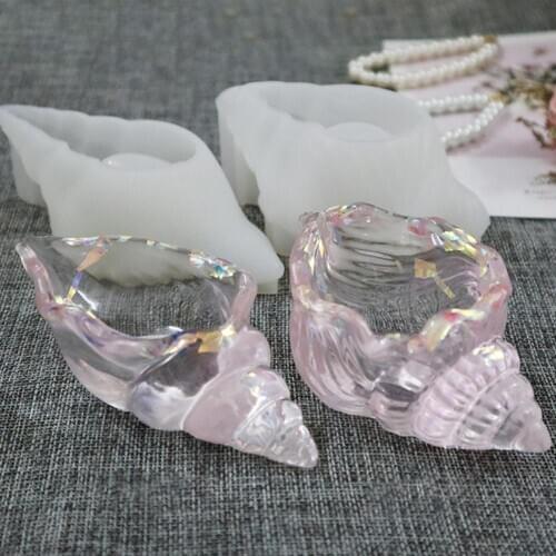 Conch Shell Silicone Mould DIY Epoxy Mirror Crafts Jewelry Storage Making Mold