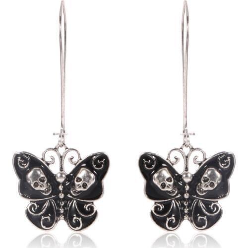 HC Fashion Statement Butterfly Bohemian Jewelry Vintage Ethnic Long Big Drop Earring Carved Flowers Drop Earring Women Brincos F