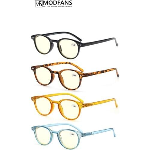 Women Men Round Reading Glasses Anti Blue Ray Retro Vintage Computer Eyeglasses Light Fashion Presbyopic Glass Diopter 0 0.5 2