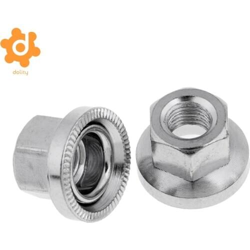 1 Pair 9mm M9 Stainless Steel Bicycle Rear Wheel Hub Large Flange Axle Nut for Fixed Gear Bike Cycle Cycling