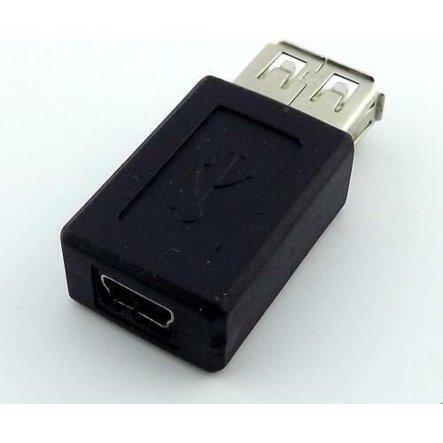 1pcs USB 2.0 A Female Jack To USB Mini 5 Pin Jack Female Adapter Converter Connector