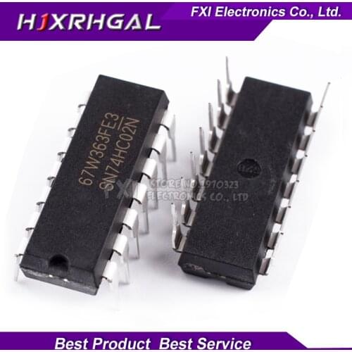 10PCS 74HC02N 74HC02 DIP14 DIP SN74HC02N New original