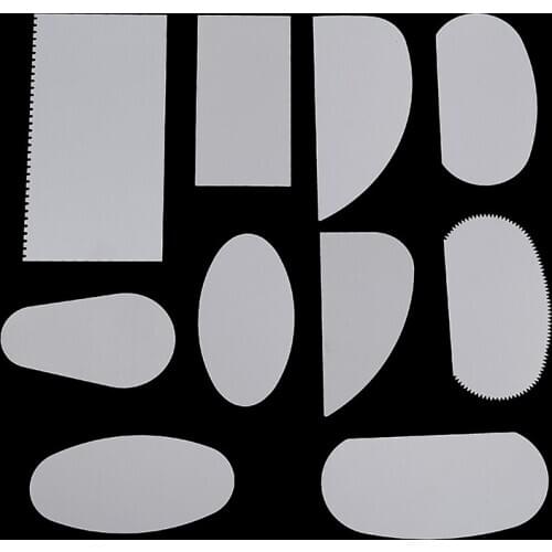 10pcs Pottery Clay Steel Scraper For Polymer Cutter Ceramic Serrated Molding Tools