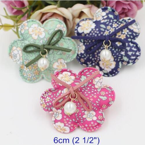 12 pcs - 6cm (2.5") Cut Babys Headband Flowers,Handmade Fabric Flower For Hairclip,Girls Clothing Decorative Flowers