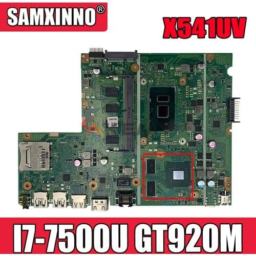 Akemy X541UV Laptop motherboard for ASUS VivoBook A541UV X541U original mainboard 4GB-RAM I7-7500U GT920M (Pin interface))