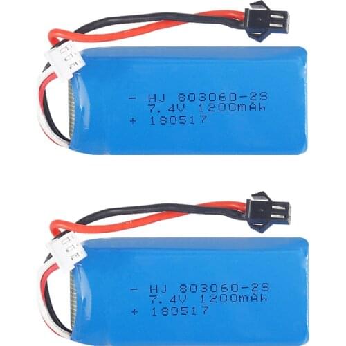 7.4V 1200mAh rechargeable Lipo Battery with SM Plug for H26 H26C H26W H26D H26HW RC toys helicopter Quadcopter Drone spare parts