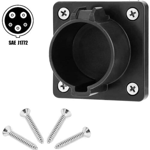 EV Charger Holder For UA Plug Dock EVSE Nozzle Holster Socket Holder For SAE J1772 Connector Electric Vehicle with 4 pcs Screws