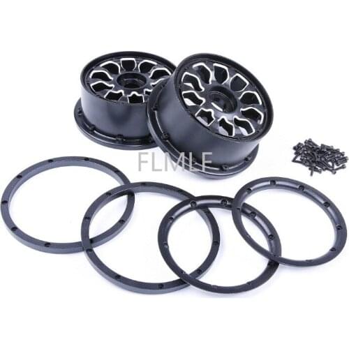 CNC Metal Wheel Hub Kit Fit for 1/5 Losi 5ive-t Rovan LT King Motor x2