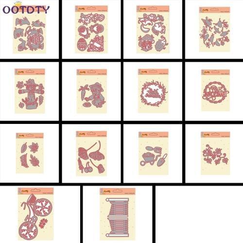 Horse Bicycle Thanksgiving Leaf DIY Embossing Steel Cutting Dies Stencils Scrapbook Album Paper Card Craft Nov