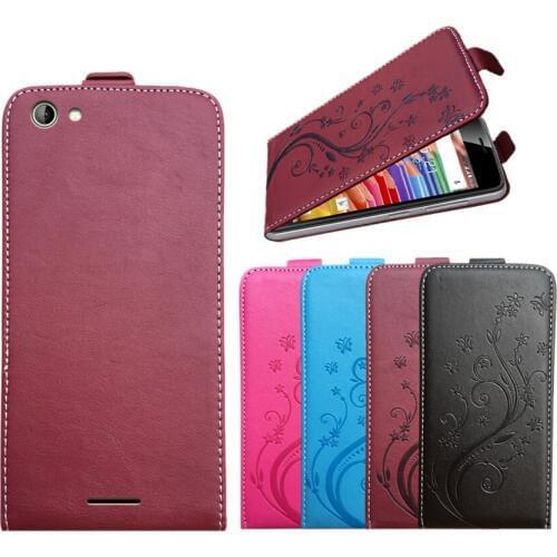 3D Stereo Embossing lace flower butterfly flip up and down leather phone bag cover case for Highscreen Power Rage Evo
