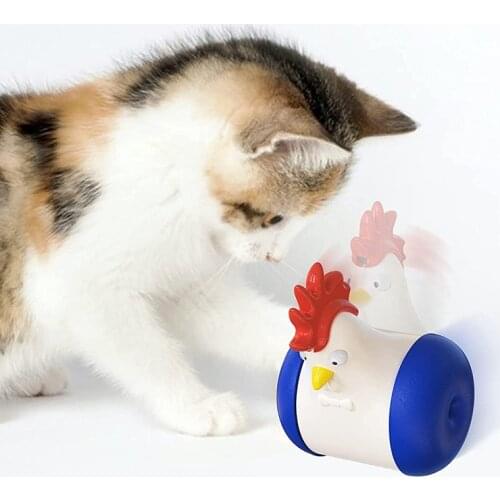 Laser Cat Toy Tumbler Pet Teaser Interactive Toys Indoor Kitten Training Playing Self-weight Balance System USB Chargeable