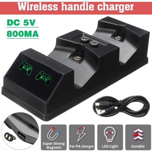 Mayitr 1pc Game Controller Dual Charging Dock Station Charger Portable Wireless Handle Chargers With USB Charging Cable