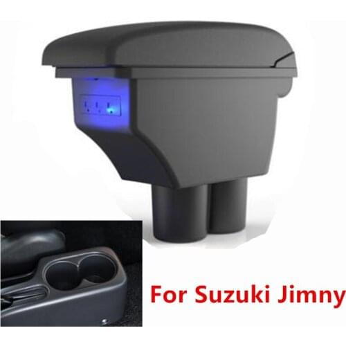 For Suzuki Jimny armrest box Interior special Retrofit parts Center Car Armrest box Center Storage box 3USB
