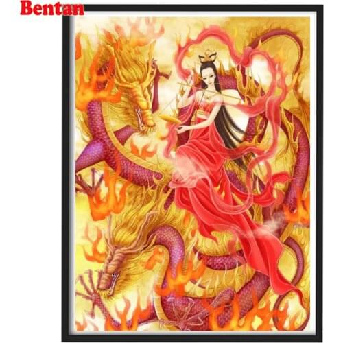5D Full Square Diamond Painting Classical beauty and dragon Cross Stitch Kits Embroidery Needlework Sets Diamond Mosaic Wall Art