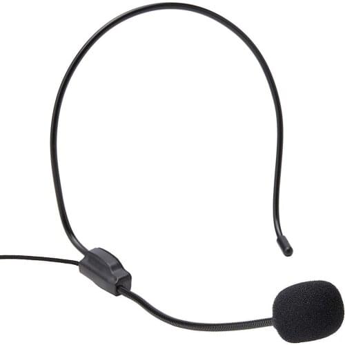 Portable 3.5mm Plug Headwear Microphone Voice Clear Sound Amplifier Microphone for Lectures Speech for iPhone Windows PC