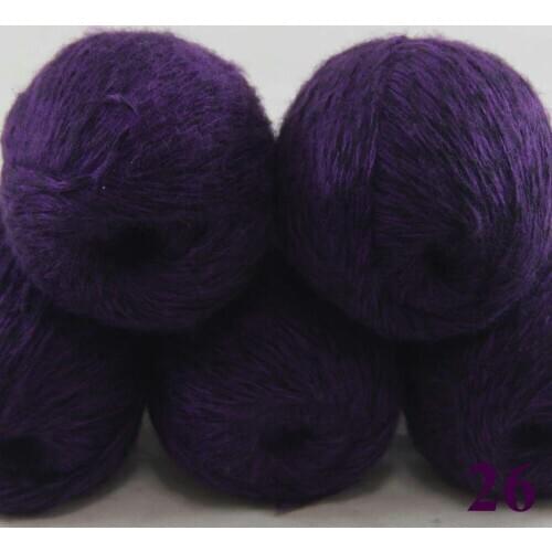 Sale 5 balls x 50g Soft and comfortable MOHAIR Cashmere silk hand Knitting Yarn Biege Black Purple 290-26