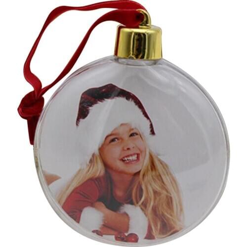 Christmas Transparent Plastic Photo Five-star Ball Christmas Decorations X-mas Tree Hanging Decor For Home Diy Party Kids Gifts