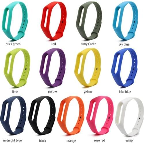 For Xiaomi Mi Band 2 Sport Strap Silicone bracelet on Xiaomi correa mi band 2 Accessories Colors Bracelet Miband Soft Strap