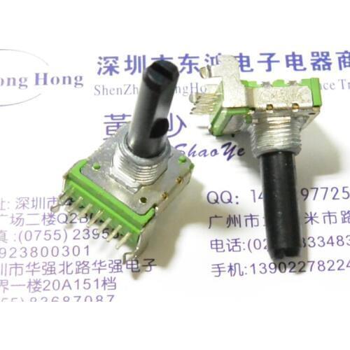 Taiwan Alpha ALPHA potentiometer RK14 type double- B20K handle length 23MM 7 pin