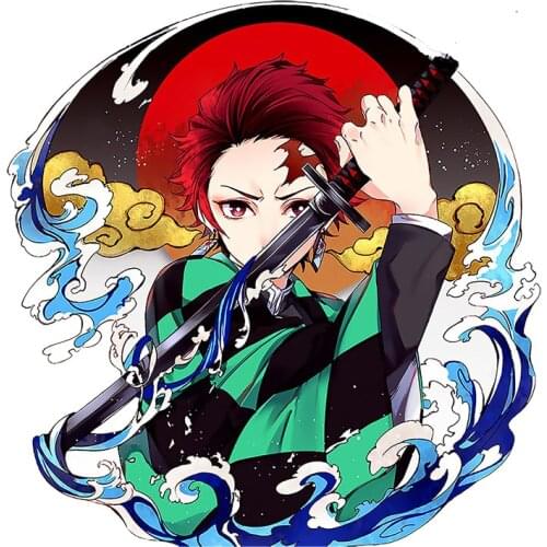 Three Ratels CDM377 Kamado Tanjirou Personalized Creative Scratch Stickers And Decal For Occlusion Decor Vinyl Material