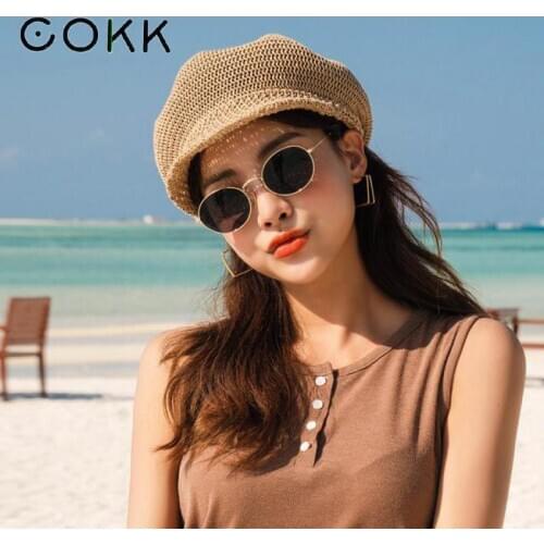 Octagonal Beret Women Sun Hat Painter Hat Outdoor Travel Beach Hat Light Breathable Women Summer Sun Visor Femme Retro Fashion