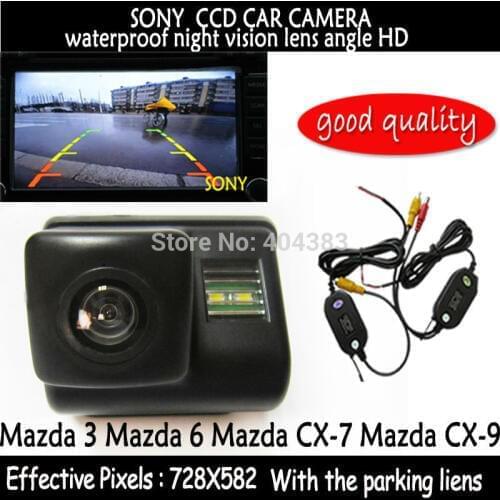 WIFI camera 2.4 GHZ for SONY CCD HD Car Rear View Reverse Backup Camera night vision for Mazda 3 Mazda 6 Mazda CX-7 Mazda CX-9