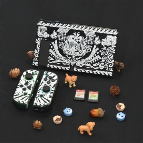 Protective Split Shell MHR Hunting Ninja Cat Dog Case Hard Cover Back PC Girp For Nintend Switch Console & Joystick Black Holder