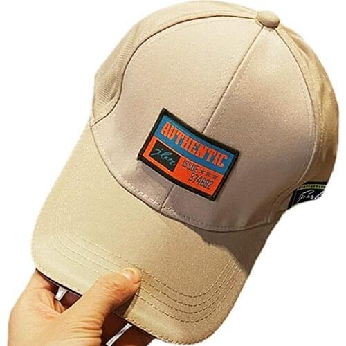 Korean Style Cartoon Embroidered Adjustable Women Baseball Cap Spring Summer Patch Letters Fashion Cotton Sun Hat Peaked Cap