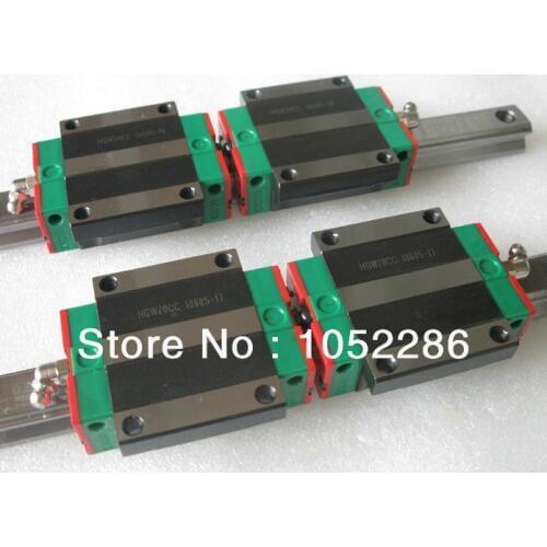 2pcs 100% brand new Hiwin linear rail HGR15 L1000/1500mm+4pcs HGW15CA flanged block