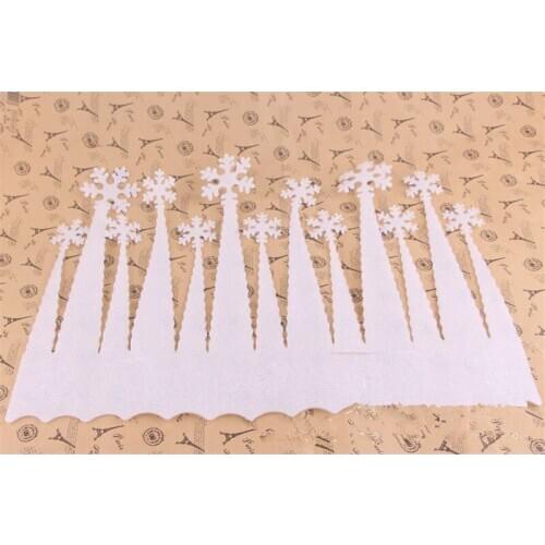 White Ice Strip With Snowflake Christmas Xmas Decoration Ornament Festival Party Christmas Decoration Supplies
