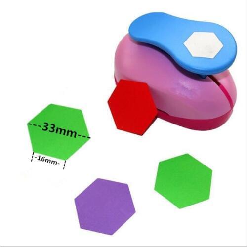 Free ship hexagon punch paper cutter crafts scrapbook Embossing device kid hole punches cortador de papel S2934-8