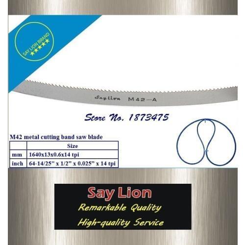 1pc or 3pcs/lot) 1640x13x0.6x14T HSS metal cutting band saw blade M42 Bi-Metal bandsaw