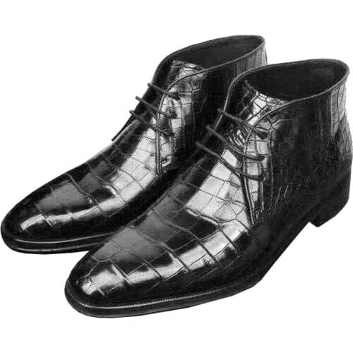 Ourui men boots crocodile leather boots fore male shoes balck big size for Europe and the United States men