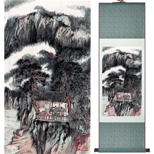 Home Office Decoration Chinese scroll painting birds painting Chinese wash Printed painting 060212