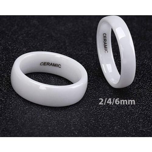 Eamti 2mm 4mm 6mm White Ceramic Ring Black Wedding Engagement Men Women Rings Fashion Classic Special Design Anillos Jewelry