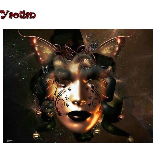 Woman Mask Daimond Painting 5D Full Square Round Diamond Embroidery Rhinestone Crystal Painting Cross Stitch Mosaic kit