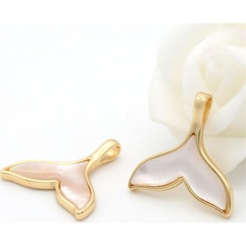 Classics 2pcs High Quality Epoxy Whale Tail Pendant Charms For Jewelry Making DIY Bracelets Necklace Earrings Findings Component